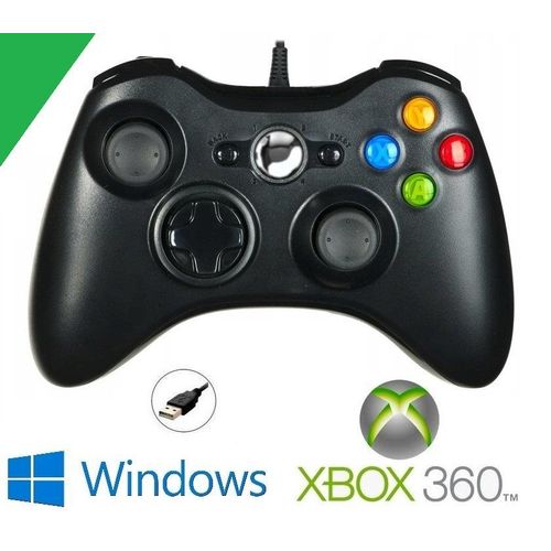 Manette de jeu Filaire USB - Adaptable Compatible avec PC Windows & XBOX 360 - Noir
 Fiche Technique et Prix au Maroc