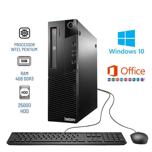 Lenovo ThinkCentre M73 SFF - 4Go RAM / 250Go HDD - Idéal pour Bureautique
 Fiche Technique et Prix au Maroc