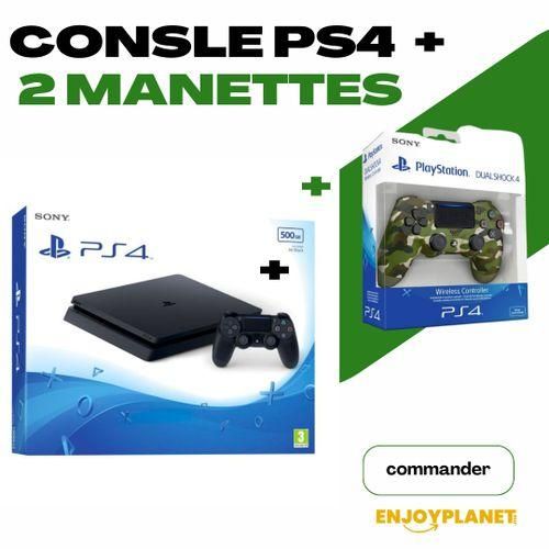 Sony Pack Console PS4 + Manette Supplementaire DualShock PS4 Camouflage
 Fiche Technique et Prix au Maroc