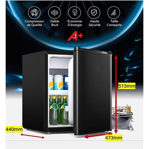 Mini Réfrigérateur 47 litres  Mini Bar Haute Qualité Noir avec verouillage
 Fiche Technique et Prix au Maroc