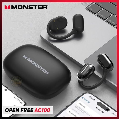 Monster Open Free AC100 Écouteurs Bluetooth 5.3 à Oreilles Sans Fil Ouvertes – Confort Longue Durée, Son Stéréo Hi-Fi, Mode Gaming à Faible Latence, Réduction de Bruit AI, Étanches, Autonomie 30h, Micro Intégré
 Fiche Technique et Prix au Maroc