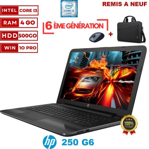 Hp PC Portable 250 G6 - Core i3 - 6eme  GÉNÉRATION - 500Gb HDD-  4GB RAM- AZERTY-ECRAN 15.6"-GARANTIE DE SIX MOIS remis a neuf
 Fiche Technique et Prix au Maroc