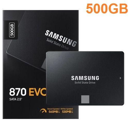 Samsung 870 EVO 2.5" Original SSD Interne 500 GB SATA III V-NAND -Vitesse 560Mo/s
 Fiche Technique et Prix au Maroc