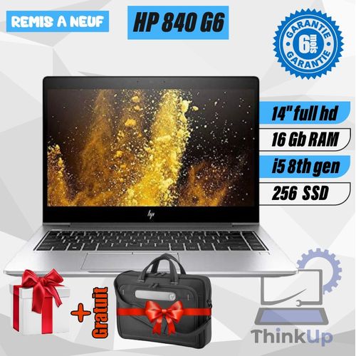 Hp ELITEBOOK 840 G6 Core i5 8Éme RAM 16Gb SSD 256Gb-Cartable Hp Remis à neuf
 Fiche Technique et Prix au Maroc
