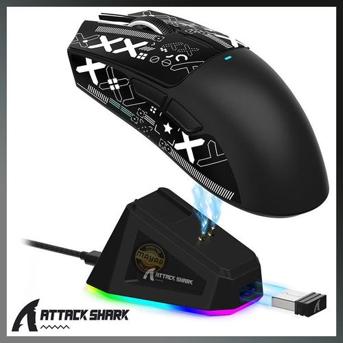 ATTACK SHARK Souris Gaming Sans Fil X11 – Tri-Mode Bluetooth/2.4G/USB-C, Capteur PixArt PAW3311 22 000 DPI, Base de Recharge Magnétique RGB, Ultraléger avec 5 Boutons Programmables et Grip Antidérapant
 Fiche Technique et Prix au Maroc