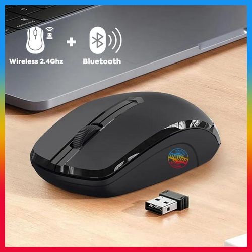Souris Optique Sans fil Bluetooth et USB wirless 2.4Ghz 1600 dpi haute résolution pour ordinateur bureau et portable + Pile inclus
 Fiche Technique et Prix au Maroc