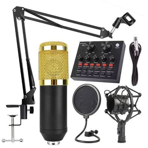 Pack Microphone de Studio avec carte son V8 et son Support Flexible
 Fiche Technique et Prix au Maroc