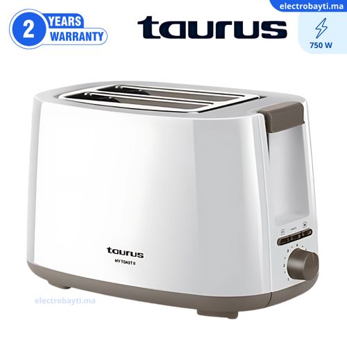 Taurus Toaster grille pain Inoxydable - 2 fentes 750W - 2 Ans De Garantie
 Fiche Technique et Prix au Maroc