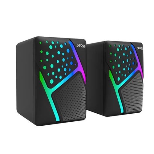 Jedel Haut Parleur Gamer RGB, Baffes Haut-Parleurs Gaming USB Pour PC Portable Ordinateur
 Fiche Technique et Prix au Maroc