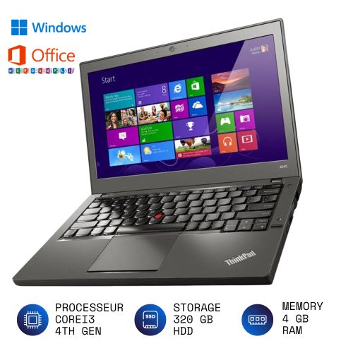 Lenovo ThinkPad X240 - Core i3 4010U - 4Go RAM - 320Go HDD - 12.5" - Ultraportable Pro Compact
 Fiche Technique et Prix au Maroc