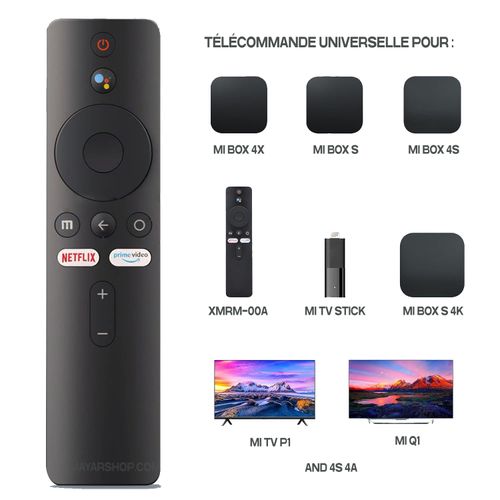 Télécommande Bluetooth et Commande vocale pour Xiaomi Mi Stick, Mi Box, MI TV
 Fiche Technique et Prix au Maroc