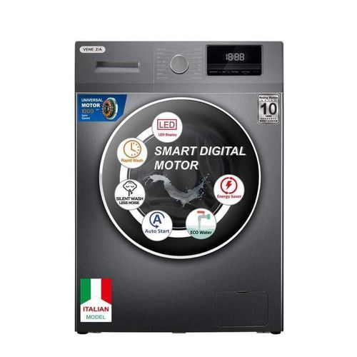 Venezia Machine à laver 7KG automatique Smart digital moteur Silencieuse - Classe A+++ - Gris
 Fiche Technique et Prix au Maroc
