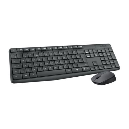 Logitech MK235 Combo Clavier et Souris Sans Fil pour Windows, Récepteur Sans Fil Unifying 2,4 GHz, 15 Touches FN, Pile Longue Durée, Compatible avec PC, Ordinateur Portable - AZERTY
 Fiche Technique et Prix au Maroc