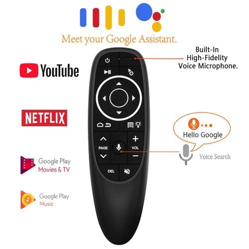 G10 G10S Pro Voice Remote Control 2.4G Wireless Air Mouse Gyroscope IR Learning for Android tv box
 Fiche Technique et Prix au Maroc