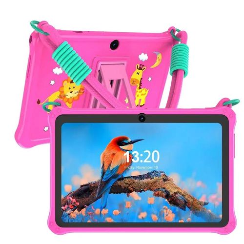 Tablette Android 13, 7 pouces - 4 Go RAM (2 Go + 2 Go mémoire extensible) + 32 Go ROM, étui en cuir avec lanière de protection, expansion mémoire jusqu'à 1 To, batterie 3500 mAh, écran HD 1024 x 600 IPS, double caméra, WIFI
 Fiche Technique et Prix au Maroc