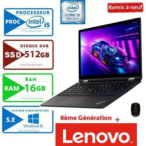 Lenovo Notebook ThinkPad L390 YOGA  i5–8250U-16Go-512Go SSD-AZERTY-GARANTIE DE 6MOIS -REMIS A NEUF
 Fiche Technique et Prix au Maroc