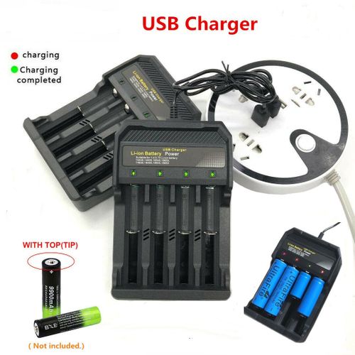 Chargeur de Piles / Batterie avec 4 emplacements, au lithium - Chargeur USB
 Fiche Technique et Prix au Maroc