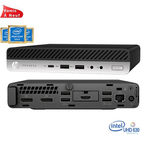 Hp ProDesk 600 G4 USDT - Intel Pentium Gold G5500T- 8Go DDR4 , 500 Go HDD (Remis à Neuf)
 Fiche Technique et Prix au Maroc