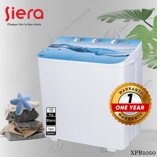 Siera Machine à laver à double baignoire 10 KG Semi automatique, XPB1050
 Fiche Technique et Prix au Maroc