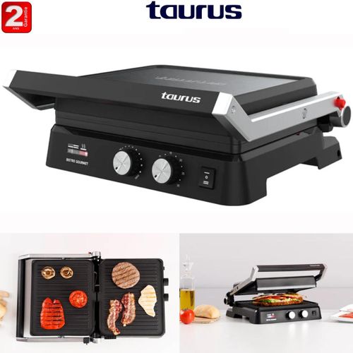 Taurus Panini Grill BISTRO ESSENTIAL plancha et Appareil à Sandwich 2600w 2 en 1 grill et plaque à grillades-2ans de garantie
 Fiche Technique et Prix au Maroc