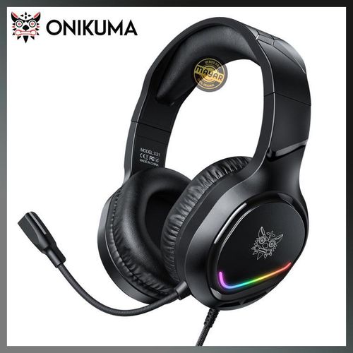 Onikuma X31 Casque Gaming Filaire USB + Jack 3,5 mm avec Haut-Parleurs 50mm, Éclairage RGB, Microphone Omnidirectionnel et Confort Prolongé
 Fiche Technique et Prix au Maroc