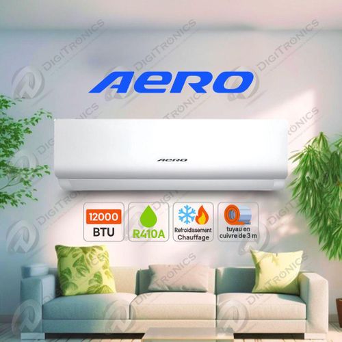 AERO Climatiseur Split Mural 12000 BTU, Refroidissement & Chauffage, KAC-12GHA
 Fiche Technique et Prix au Maroc