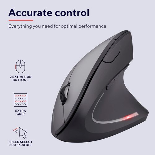Jedel W925 Souris Verticale Sans Fil Wireless Ergonomique, 2.4G USB Dongle, 800/1200 /1600 DPI Pour PC Macbook Gaming et Développement 
 Fiche Technique et Prix au Maroc
