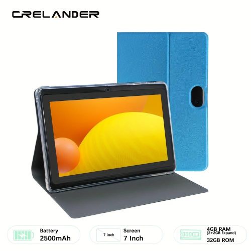 Crelander Tablette 7 pouces 4 Go (2 Go + 2 Go extensibles) RAM, 32 Go ROM, pochette gratuite
 Fiche Technique et Prix au Maroc