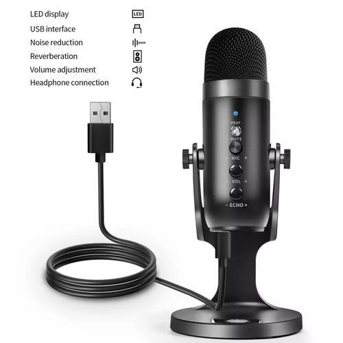 Microphone professionnel à condensateur USB, pour ordinateur,téléphone portable
 Fiche Technique et Prix au Maroc