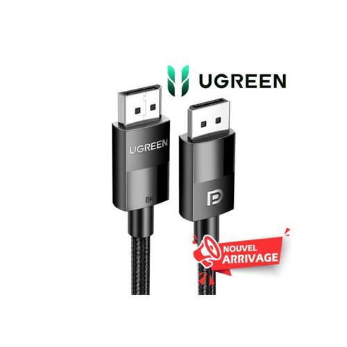 Ugreen Câble DisplayPort 1.4 Mâle vers Mâle 8K - 1 mètre (80390)
 Fiche Technique et Prix au Maroc