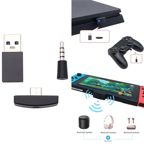 Adaptateur Bluetooth 5.0, adaptateur pour PS5 PS4  Nintendo Switch XBOX transmetteur récepteur Audio sans fil
 Fiche Technique et Prix au Maroc