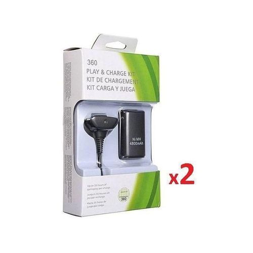 2X Kit de Chargement +Batterie pour Manette sans fil Adaptable Compatible Xbox360
 Fiche Technique et Prix au Maroc