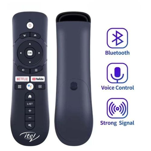 Télécommande vocale Bluetooth Itel adaptée pour TV 4K UHD Android HDTV
 Fiche Technique et Prix au Maroc