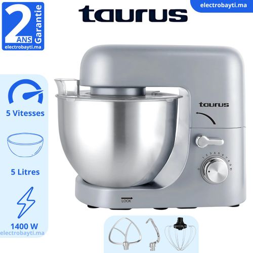 Taurus Robot Pétrin Multifonctions Compact 1400 W- 5L
 Fiche Technique et Prix au Maroc