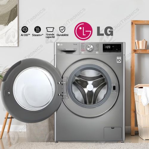 LG Machine à laver 8 kg frontale Inverter DirectDrive, ThinQ Wi-Fi, Tambour inox, F2V5PYP2T
 Fiche Technique et Prix au Maroc