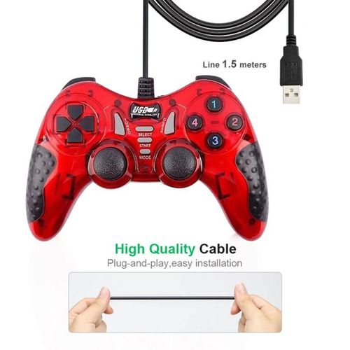 Manette USB pour PC manette PS3 + Moteur à double Vibration
 Fiche Technique et Prix au Maroc
