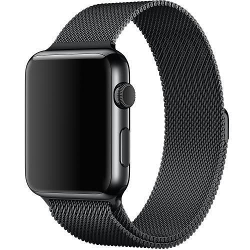 Bracelet Magnétique Noir Boucle Milanaise pour apple watch en Metal Acier inoxydable de LUXE - 44mm
 Fiche Technique et Prix au Maroc