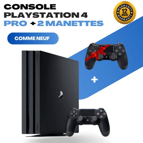 Playstation Console PS4 Pro Comme Neuf + 2 Manettes
 Fiche Technique et Prix au Maroc