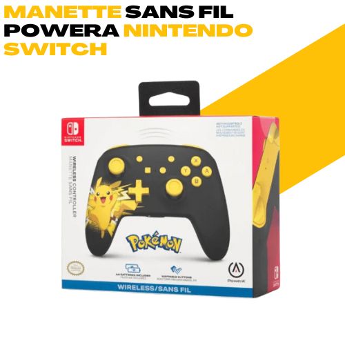 Nintendo Manette sans fil PowerA pour – Pikachu Extatique
 Fiche Technique et Prix au Maroc