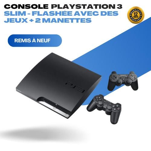 Sony Console slim Flashé, pleines de jeux 2025 Avec deux Manettes
 Fiche Technique et Prix au Maroc