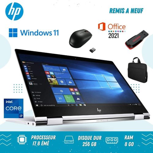 Hp EliteBook 1030 X360 – Core i7 8ème Gén – 8GB RAM – 256GB SSD – QWERTY (Remis à neuf)
 Fiche Technique et Prix au Maroc