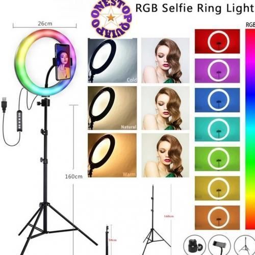 Astro Lighting RGB Ring Light 26 cm avec Tripod 2 m pour YouTube / Tiktok
 Fiche Technique et Prix au Maroc