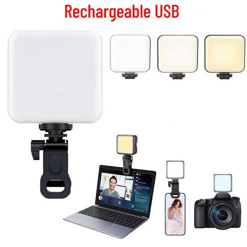 Lampe Camera USB Photo Video avec clip, Eclairage Projecteur Pour Trepied Canon DSLR
 Fiche Technique et Prix au Maroc