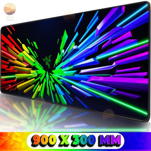 Razer Tapis de souris Crystals 900 x 300 MM Tapis gamer souris et clavier Gaming Mouse Pad
 Fiche Technique et Prix au Maroc