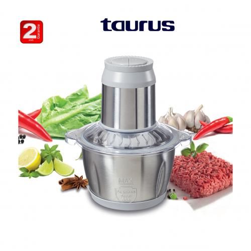 Taurus Hachoir électrique Chopper KWIK 600w 4 lames large bol1.8L inox-2ans de garantie
 Fiche Technique et Prix au Maroc