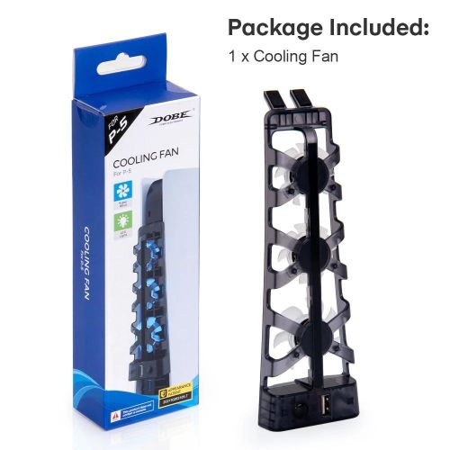 Dobe Ventilateur de refroidissement console PS5, refroidisseur jeu, contrôle intelligent la température, 3 stations GérSystem pour Playstation5 Cooling Fan PS5 silencieux vitesse réglable marche / arrêt automatique avec port USB 3.0
 Fiche Technique et Prix au Maroc