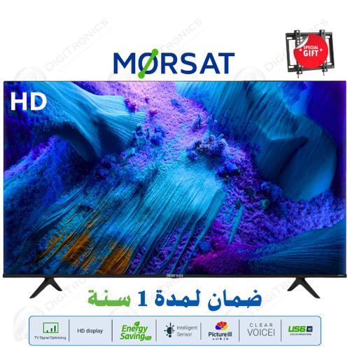 MORSAT 32 HD Téléviseur LED avec USB, Clear Voice II et Tuner DVB-T2/S2 + Support Gratuit
 Fiche Technique et Prix au Maroc