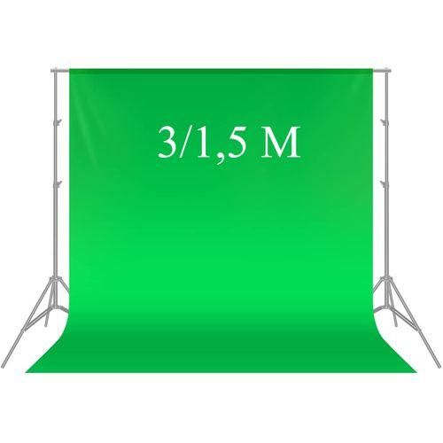Green Screen Studio Photo (3*1,5m) Arriere plan Fond Vert ChromaKey (Sans Cadre Stand)
 Fiche Technique et Prix au Maroc