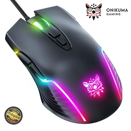 Onikuma Souris Gaming PRO CW905 Filaire RGB avec 7 Boutons Programmables et 6 niveaux de DPI réglables jusqu'à 6400
 Fiche Technique et Prix au Maroc