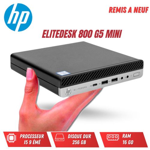 Hp Elitedesk 800/600 ou G4/G5 Mini Core i5-9500T 16Go DDR4  256Go SSD  Win 10 Pro  - Remis à Neuf -
 Fiche Technique et Prix au Maroc